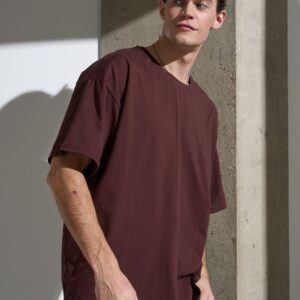 Футболка Oversize Premium, коричневая (шоколад)